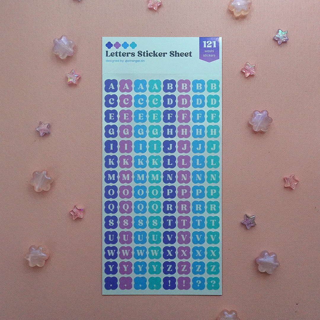 Letters Sticker Sheet
