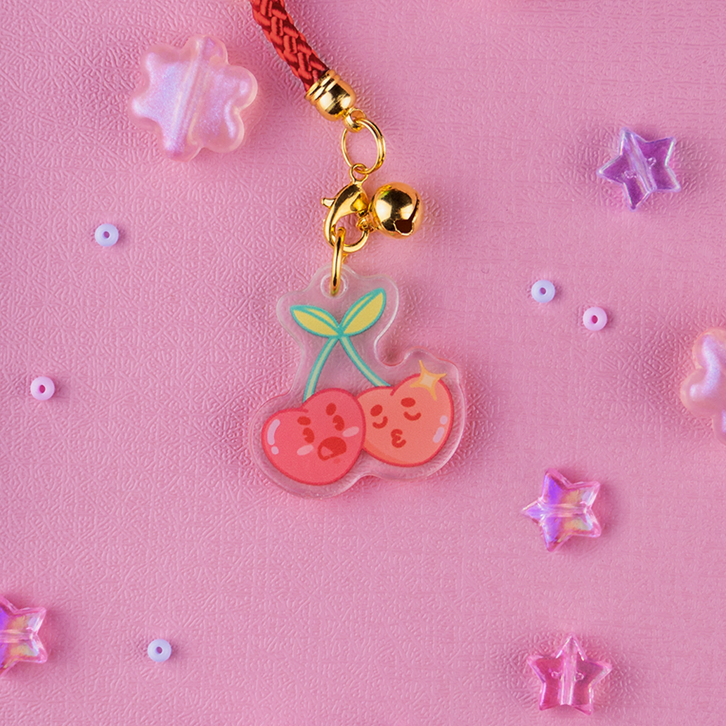 Cherry Amour Acrylic Phone Charm