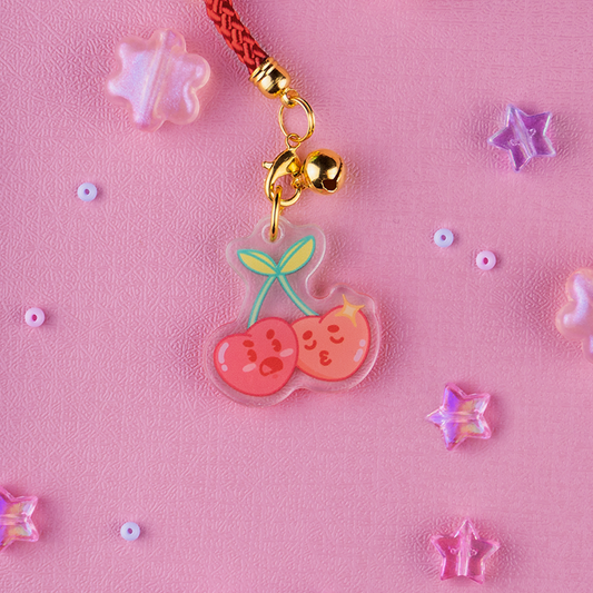 Cherry Amour Acrylic Phone Charm