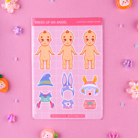 Dress Up An Angel Sticker Sheet