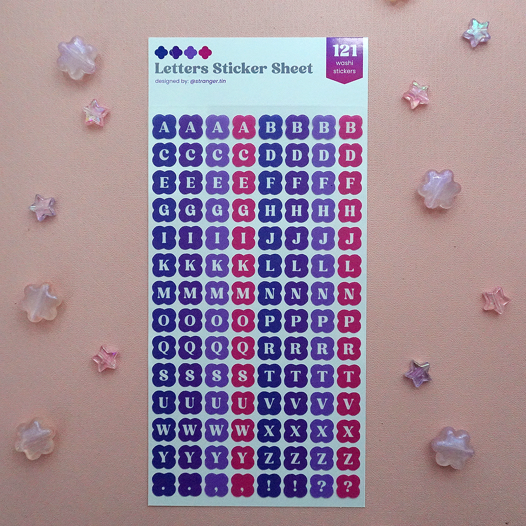 Letters Sticker Sheet