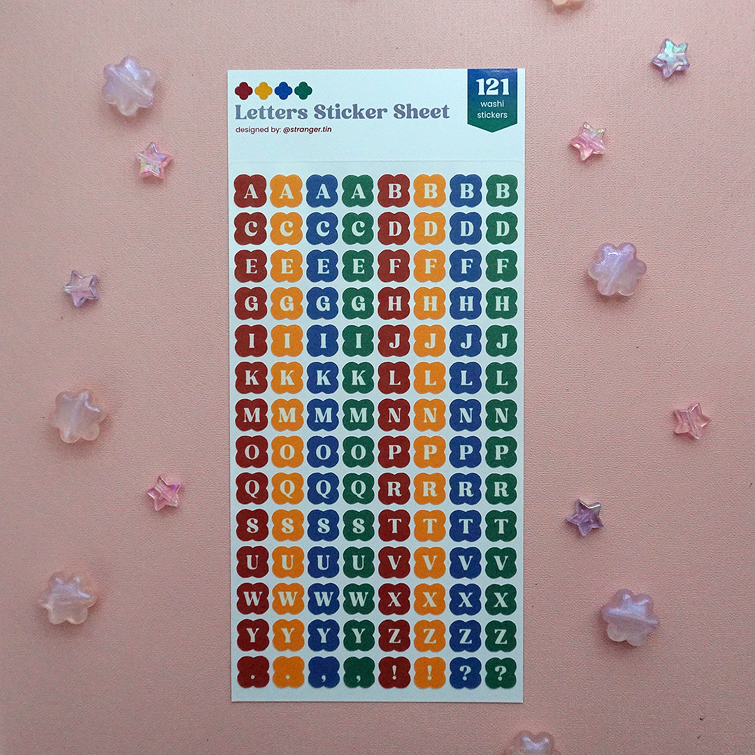 Letters Sticker Sheet