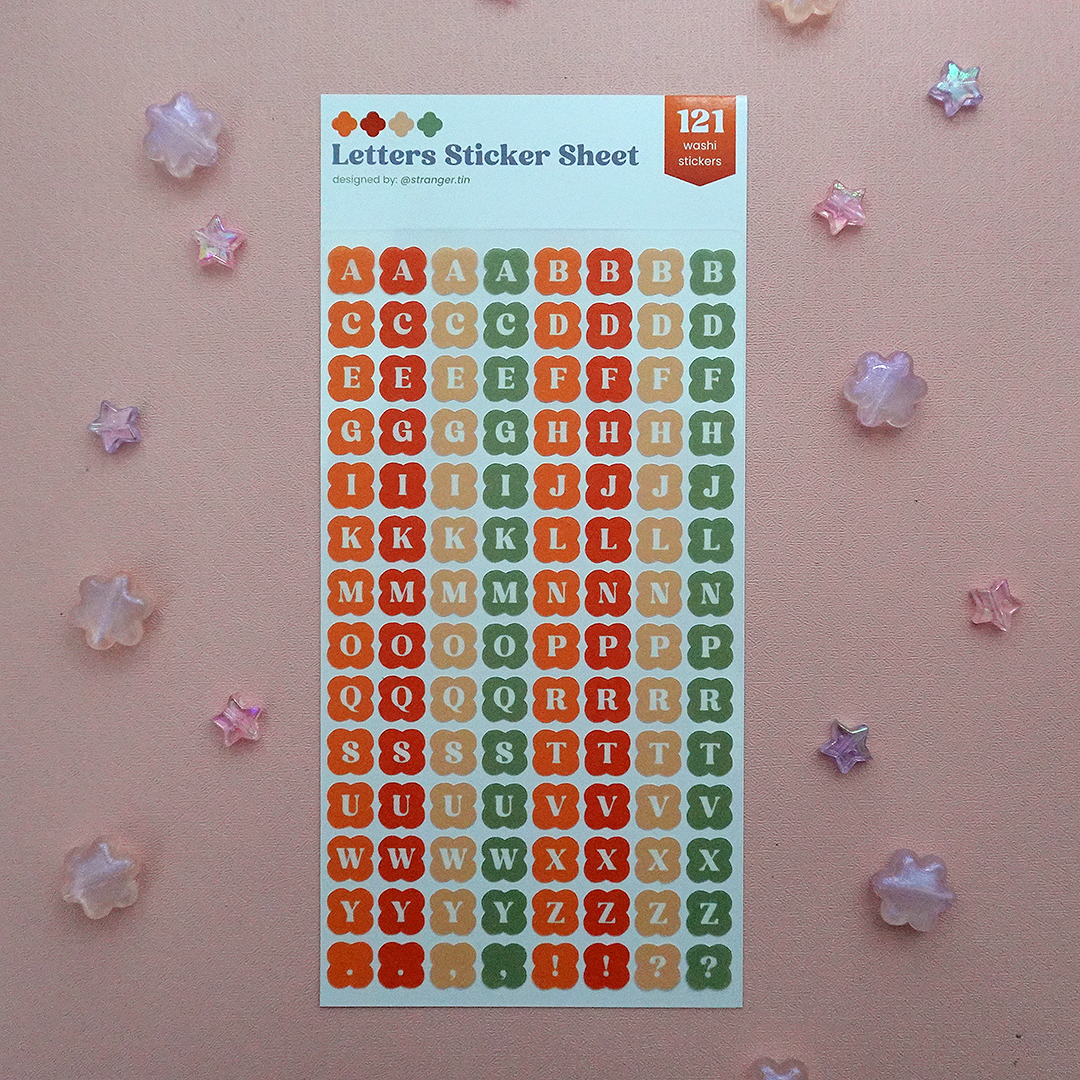 Letters Sticker Sheet