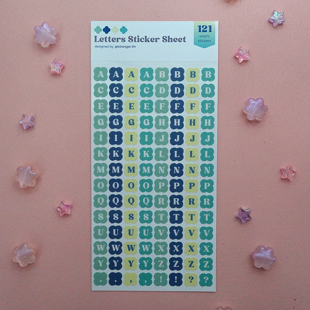 Letters Sticker Sheet