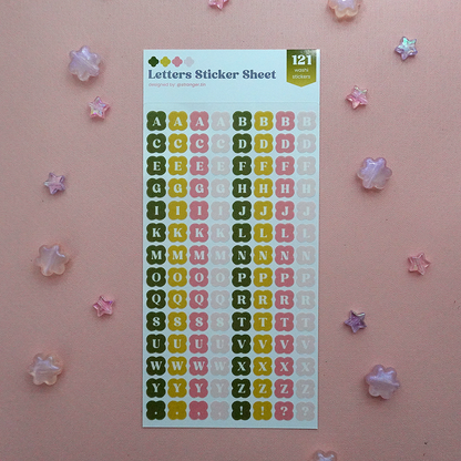 Letters Sticker Sheet