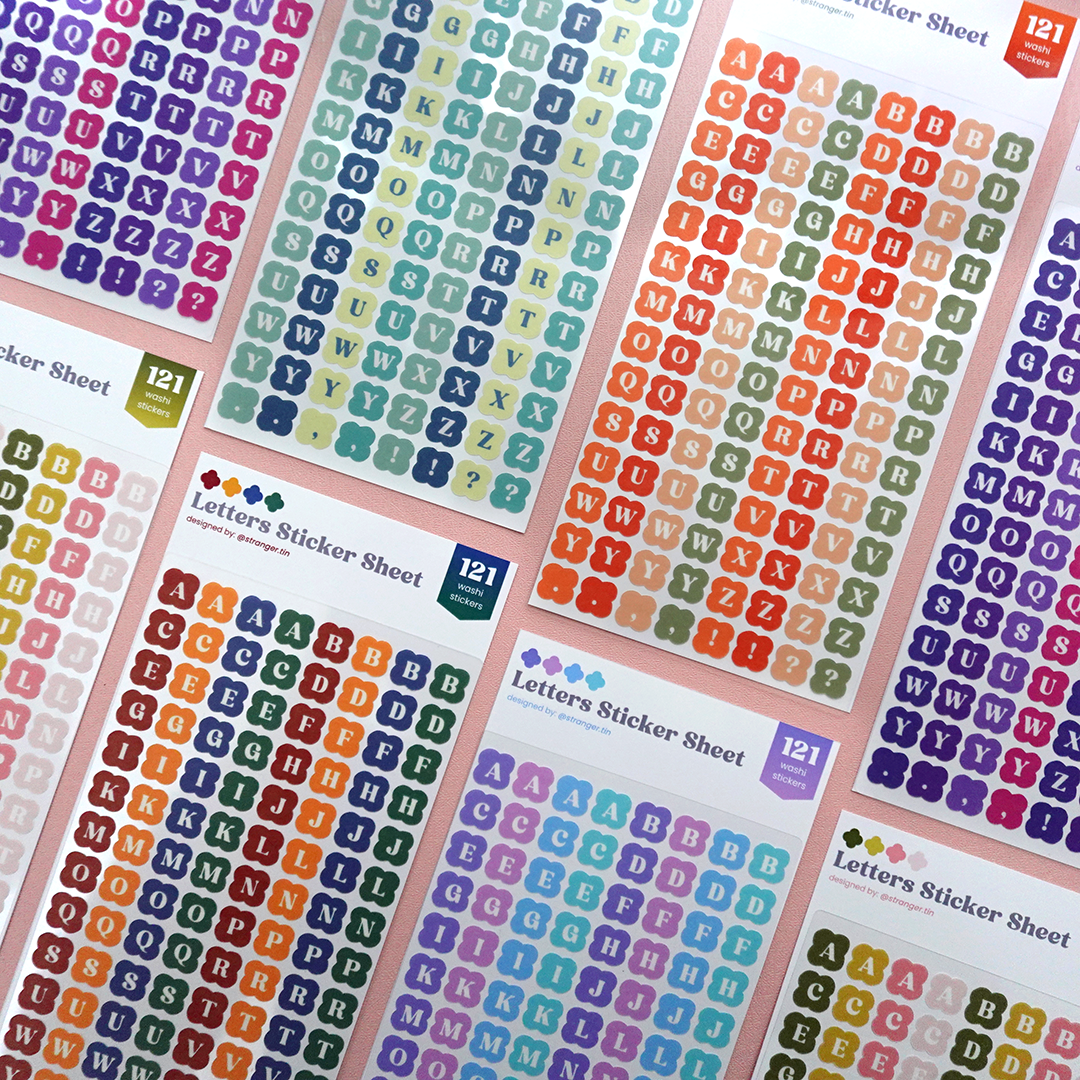Letters Sticker Sheet