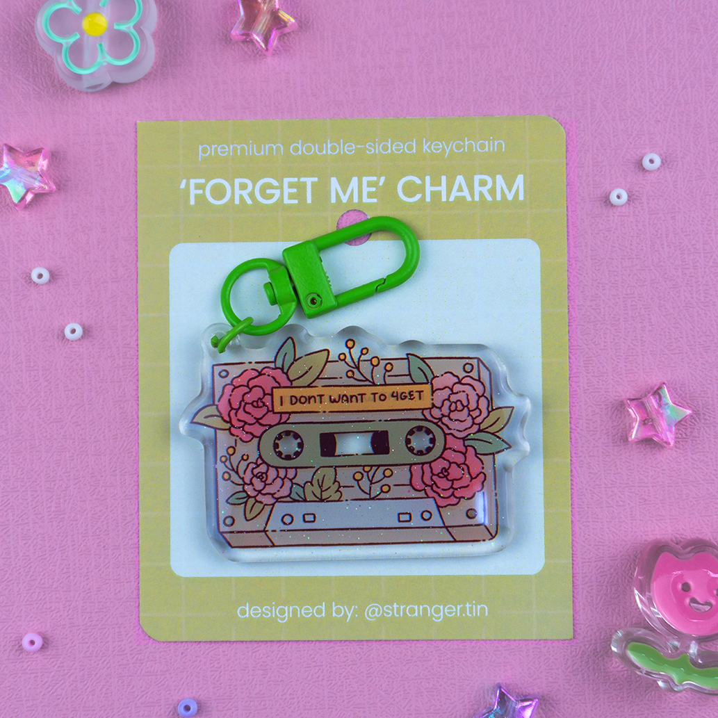 Forget Me Acrylic Charm