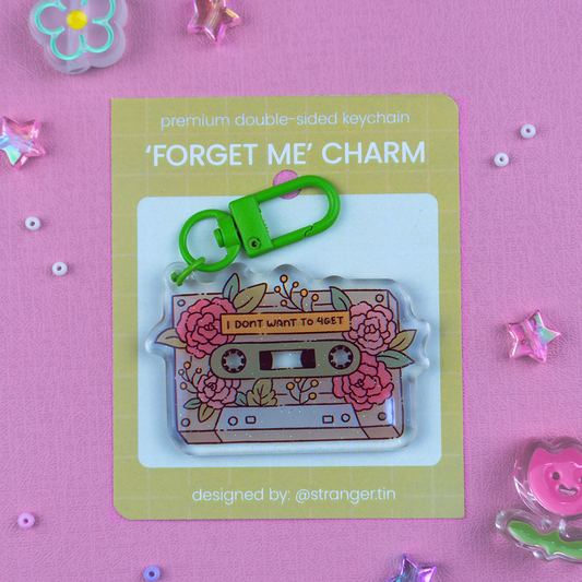 Forget Me Acrylic Charm