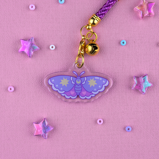 Mystery Moth Acrylic Phone Charm