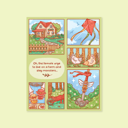 Farm Girl Art Print