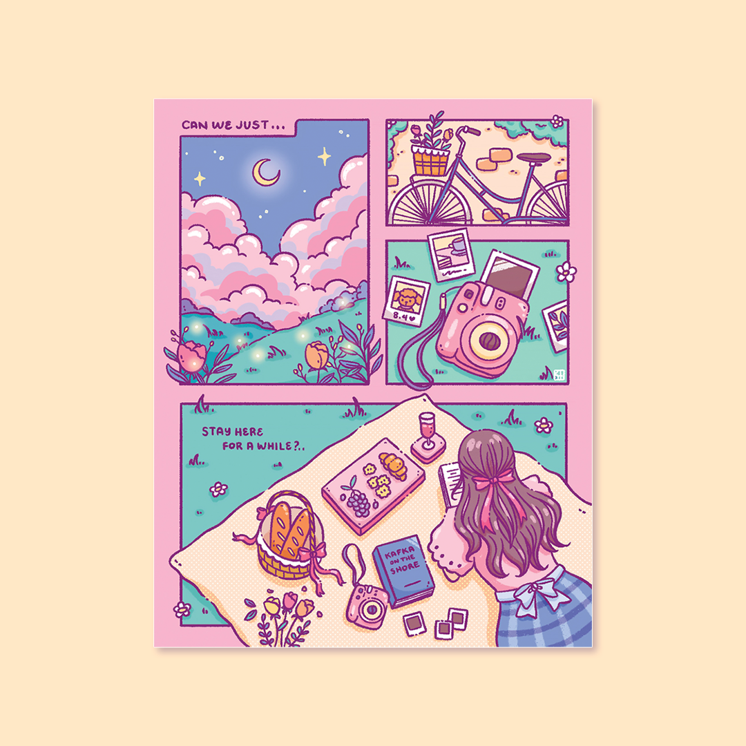 Stay Here Art Print