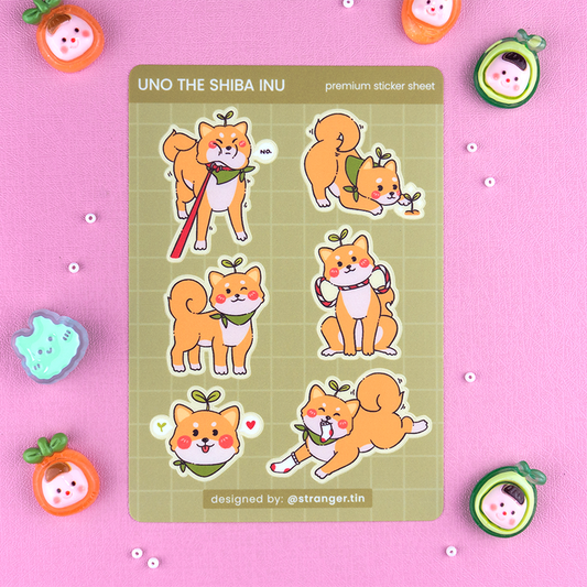 Uno the Shiba Inu Sticker Sheet