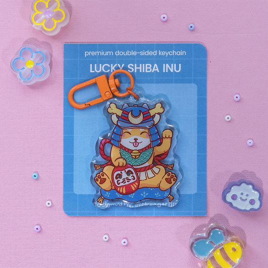 Lucky Shiba Inu Acrylic Charm